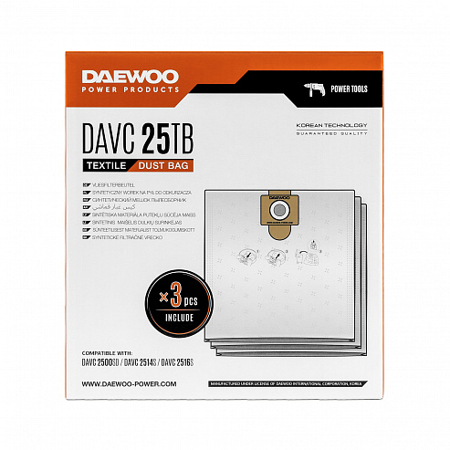 Фильтр-мешок синтетический DAEWOO DAVC 25TB_5